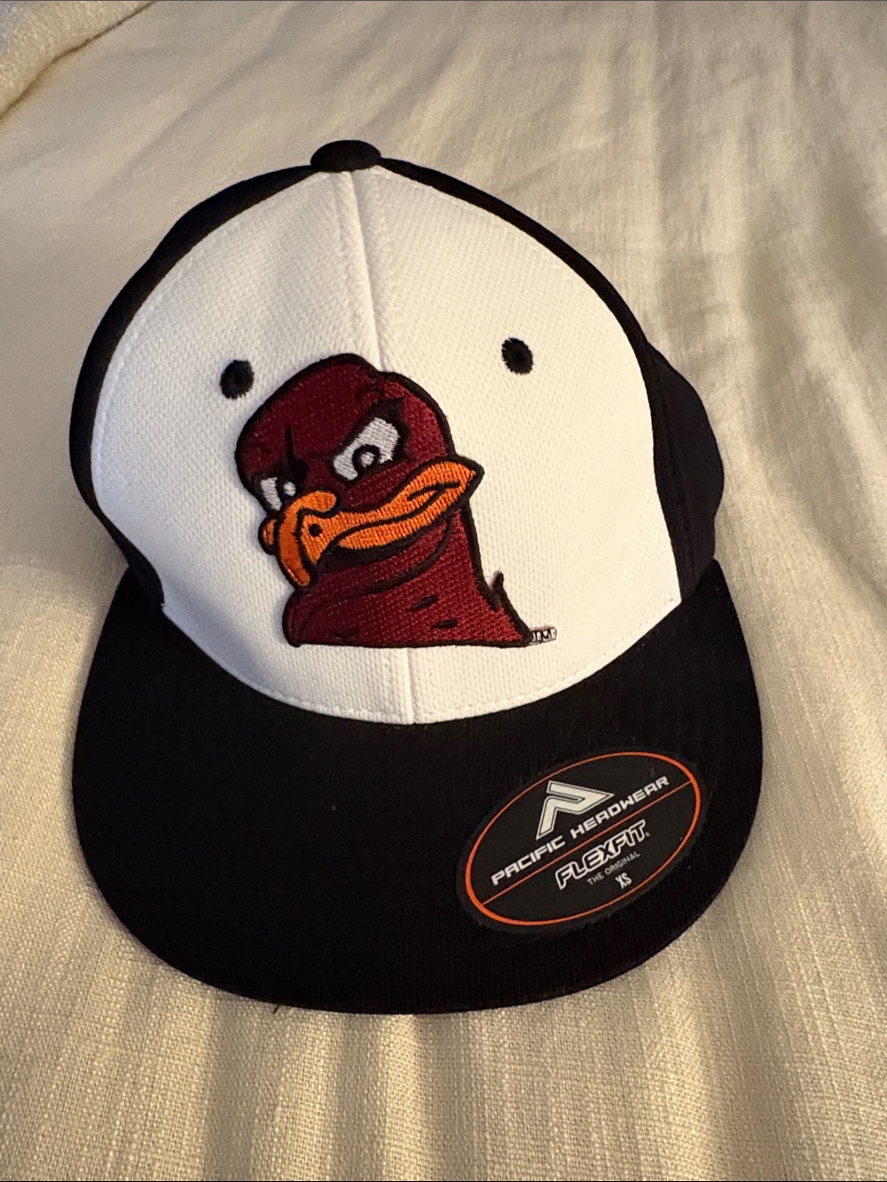 Kids Black & White Virginia Tech Hokies  Flexfit Hat